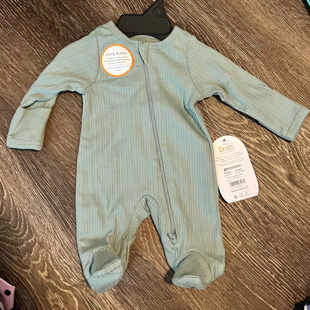 Wonder Nation Blue Footies One Piece